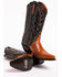 Image #6 - Dan Post Women's Cognac Water Snake Triad Cowgirl Boots - Snip Toe, , hi-res