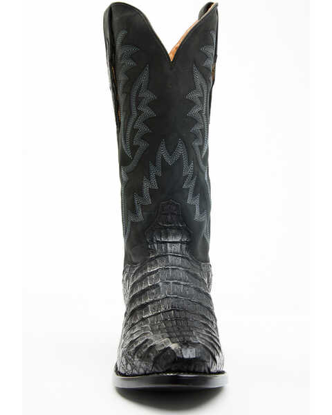 Image #4 - El Dorado Men's Exotic Caiman Western Boots - Medium Toe , Black, hi-res