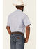 Image #4 - Wrangler Men's Chambray Rigid Cowboy Cut Short Sleeve Pearl Snap Work Shirt, Blue, hi-res