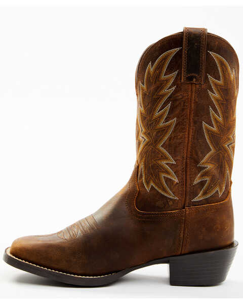 Image #3 - Durango Men's Westward Roughstock Western Boots - Broad Square Toe, Brown, hi-res