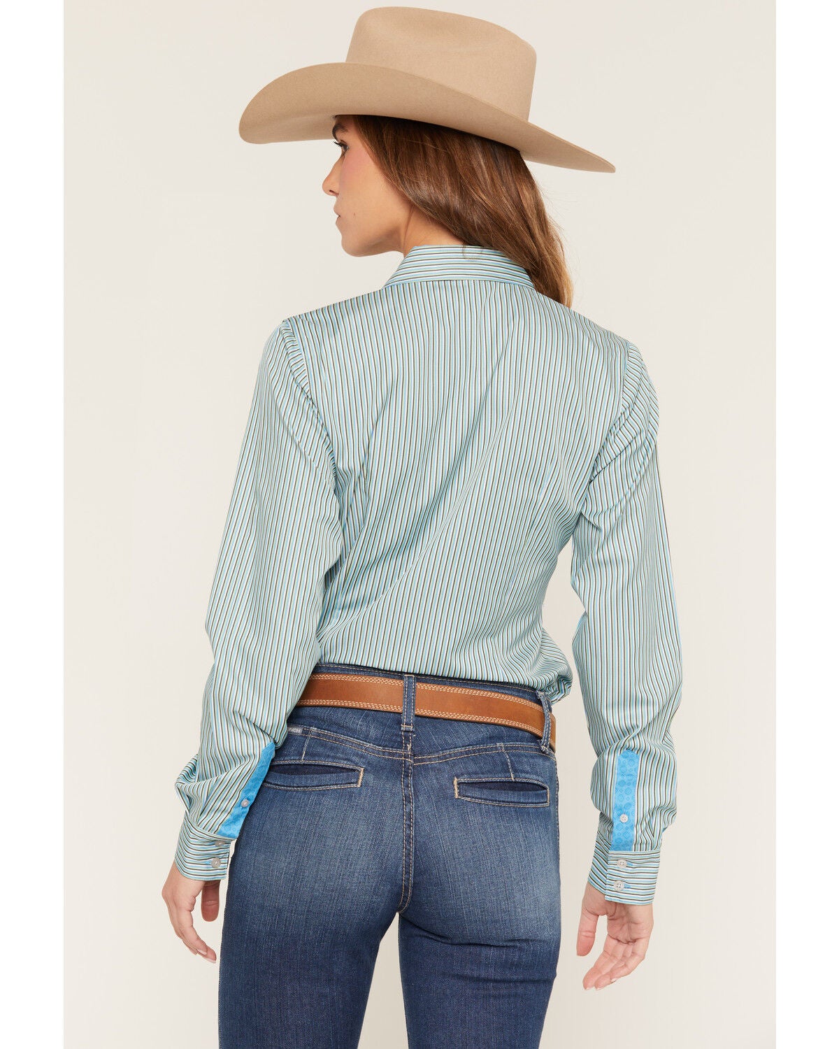 Image #4 - Cinch Women's TENCEL&trade; Striped Long Sleeve Button-Down Western Shirt, Multi, hi-res