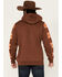 Image #4 - RANK 45® Men's Buckshot Southwestern Print Color Block Hooded Sweatshirt, Coffee, hi-res