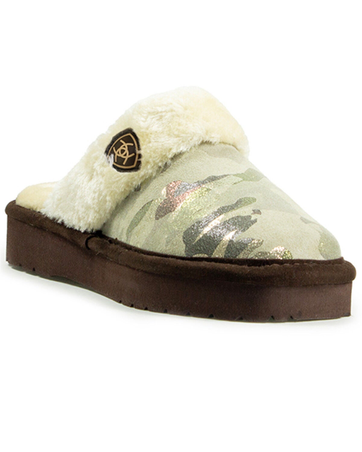 Ariat Women's Jackie Square Toe Stack Slippers, Camouflage, hi-res