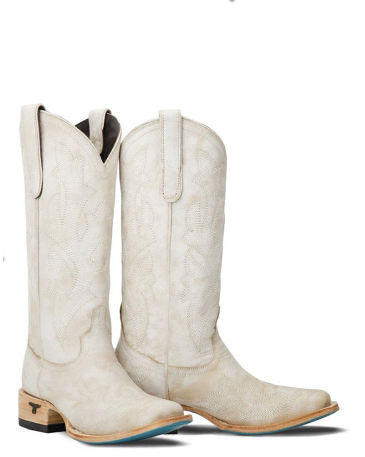 Lane Women's Saratoga Square Western Boots - Square Toe, Ivory, hi-res