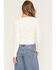 Image #4 - Shyanne Women's Long Sleeve Corset Ribbed Top, Cream, hi-res