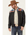 Hooey Men's Southwestern Print Zip-Front Softshell Jacket , Charcoal, hi-res