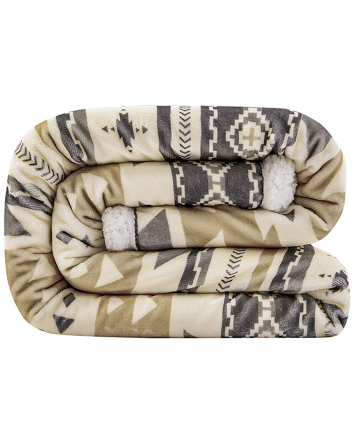 Image #3 - HiEnd Accents Desert Sage Campfire Sherpa Throw, Multi, hi-res