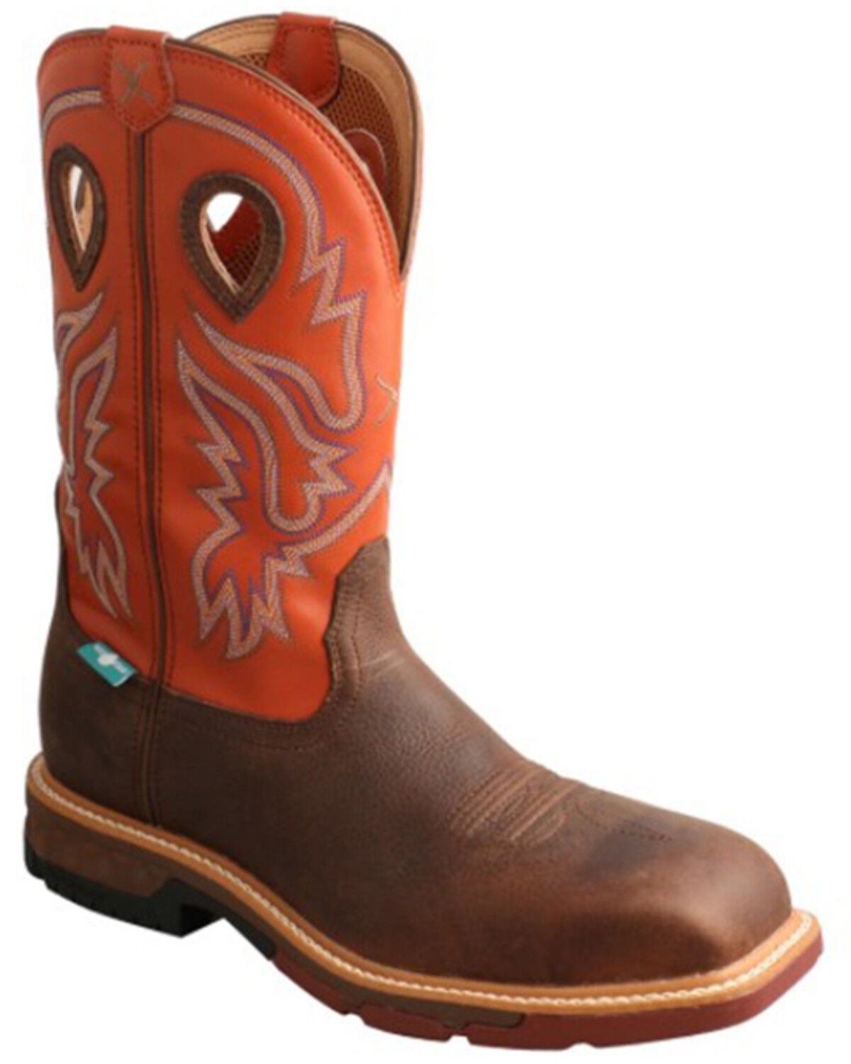 Twisted X Men's Waterproof Western Work Boot - Nano Composite Toe, Brown, hi-res