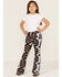 Ranch Dress'n Girls' Delrio Southwestern Print Super Flare Jeans, Black, hi-res