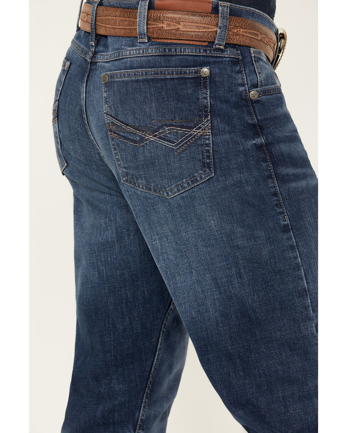 Image #4 - Wrangler 20X Men's Medium Wash Harper Slim Bootcut Stretch Denim Jeans - Tall, Medium Wash, hi-res