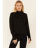 Shyanne Women's 1/2 Zip Logo Sleeve Relaxed Pullover , Black, hi-res
