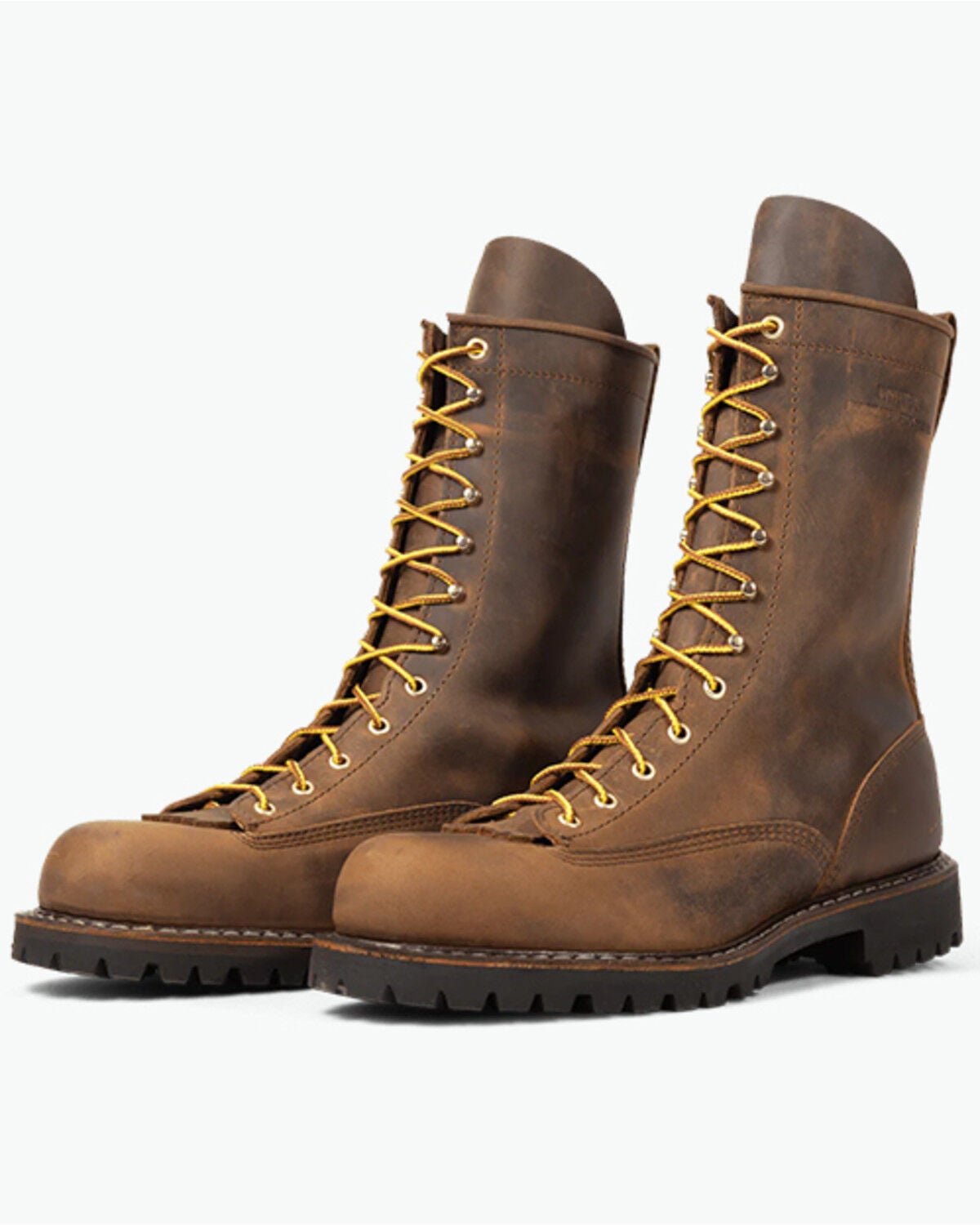 Image #3 - White's Boots Men's Frontiersman 10' Lace-Up Work Boots - Round Toe, Brown, hi-res