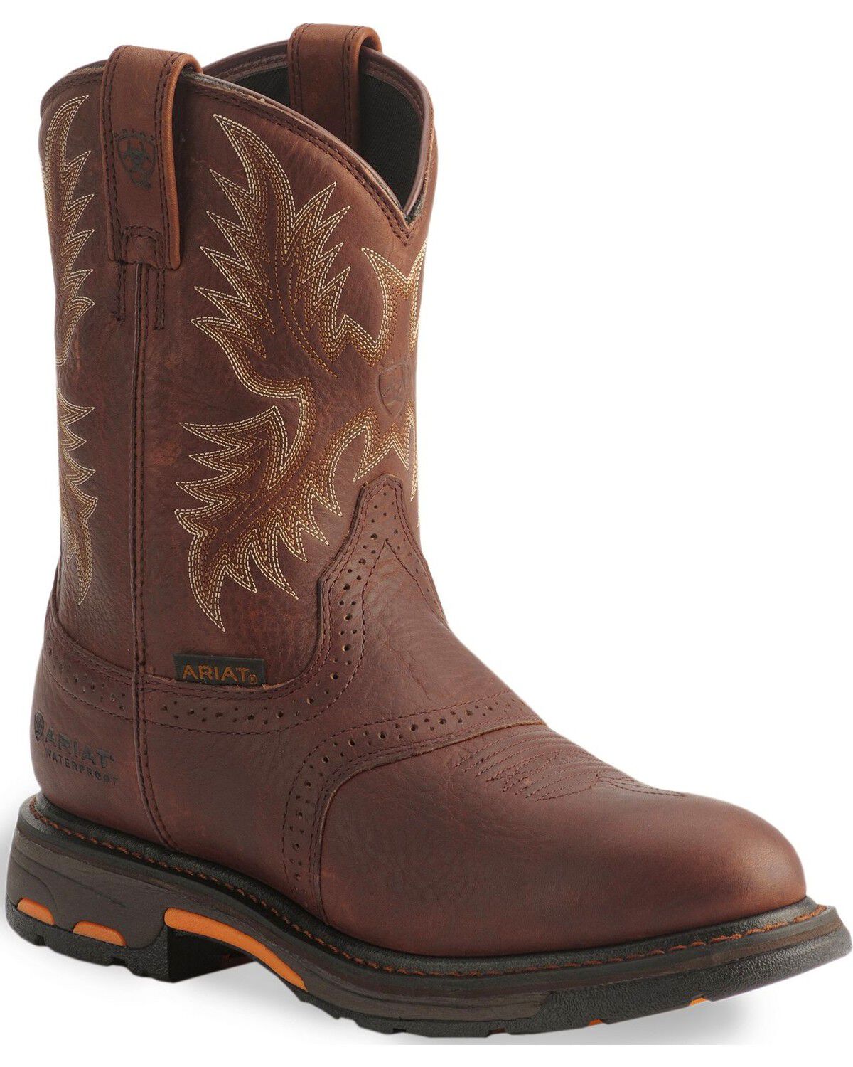 Image #1 - Ariat Men's H2O Workhog Western Work Boots - Composite Toe, Copper, hi-res