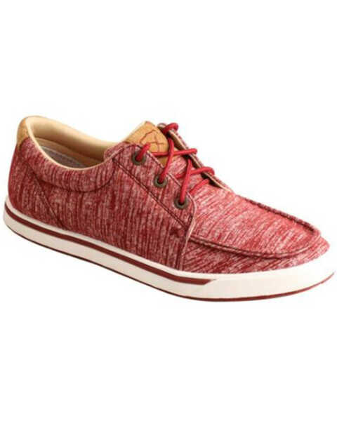 Image #1 - Twisted X Women's Kicks Casual Shoes - Moc Toe, Red, hi-res