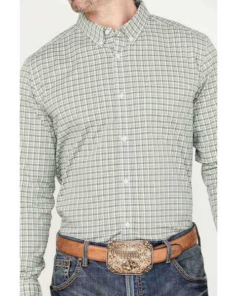 Image #3 - Cody James Men's Plaid Print Long Sleeve Button-Down Western Shirt - Tall, Green, hi-res