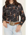 Image #3 - Cowgirl Hardware Women's Cowgirl Conversation Print Long Sleeve Snap Stretch Western Shirt, Black, hi-res