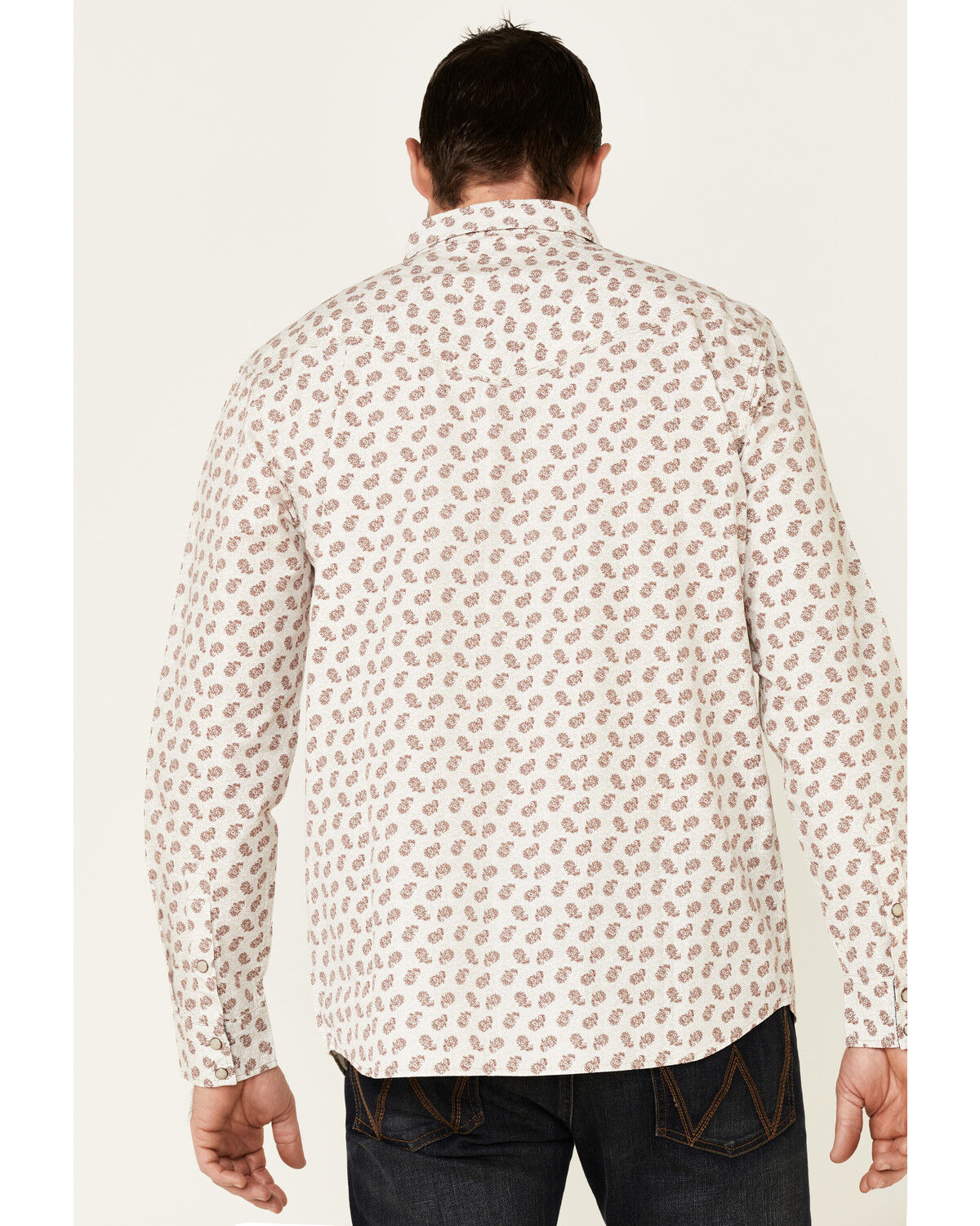 Image #4 - Moonshine Spirit Men's Tan Micro Paisley Print Long Sleeve Western Shirt, Tan, hi-res