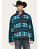 Image #1 - Powder River Outfitters Men's Southwestern Print Softshell Jacket, Teal, hi-res