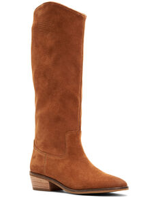 caden stitch suede tall boot