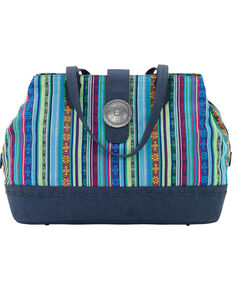 Bandana by American West Women's Buena Vista Multi Compartment Large Tote, Blue, hi-res