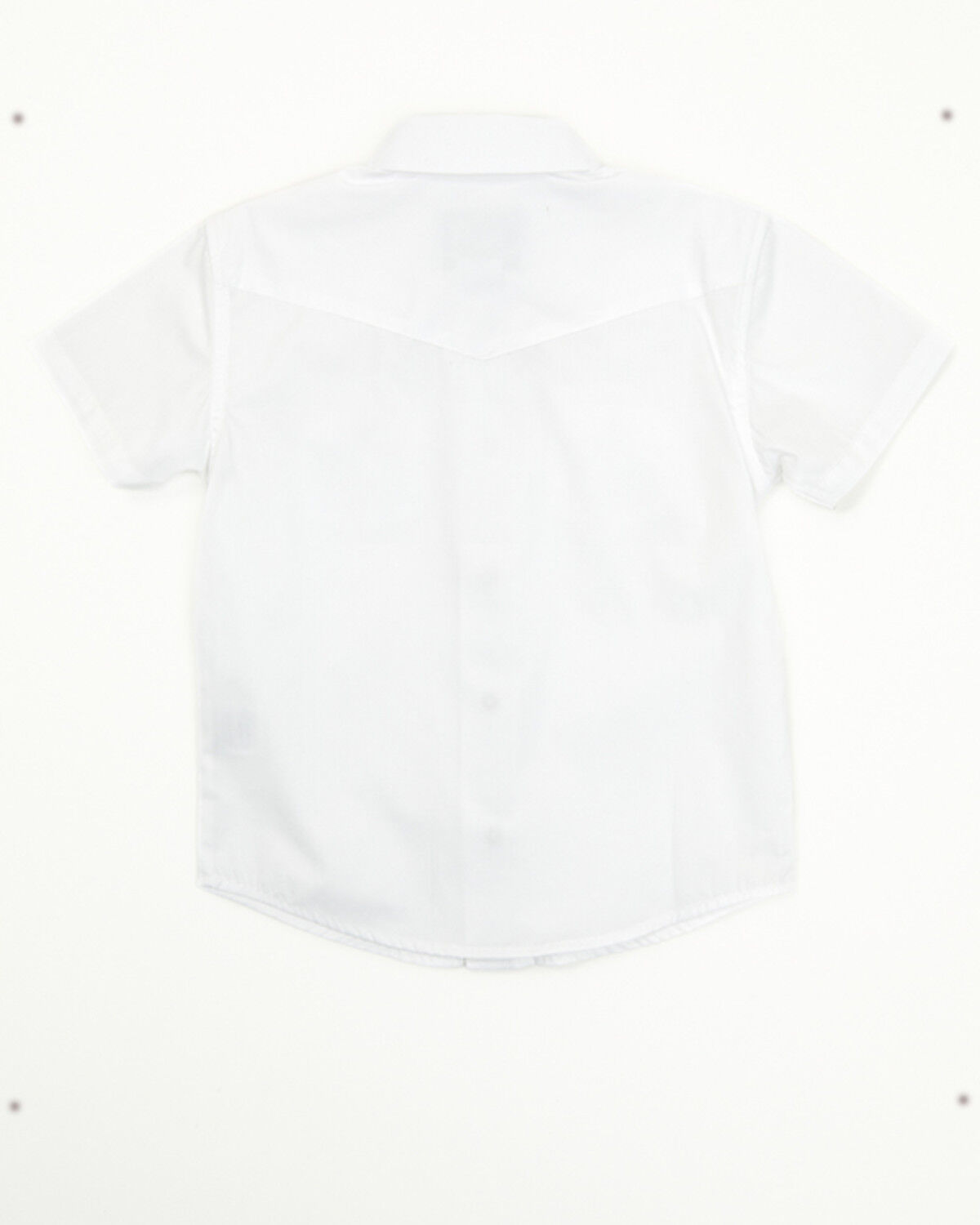 Image #3 - Gibson Trading Co Toddler Boys' Solid Short Sleeve Pearl Snap Western Shirt, White, hi-res