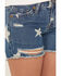 Image #2 - Rock & Roll Denim Girls' Medium Wash Denim Star Print Shorts, Medium Wash, hi-res