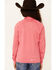 Image #3 - Ariat Girls' Dot Print Sunstopper 2.0 1/4 Zip Baselayer , Pink, hi-res