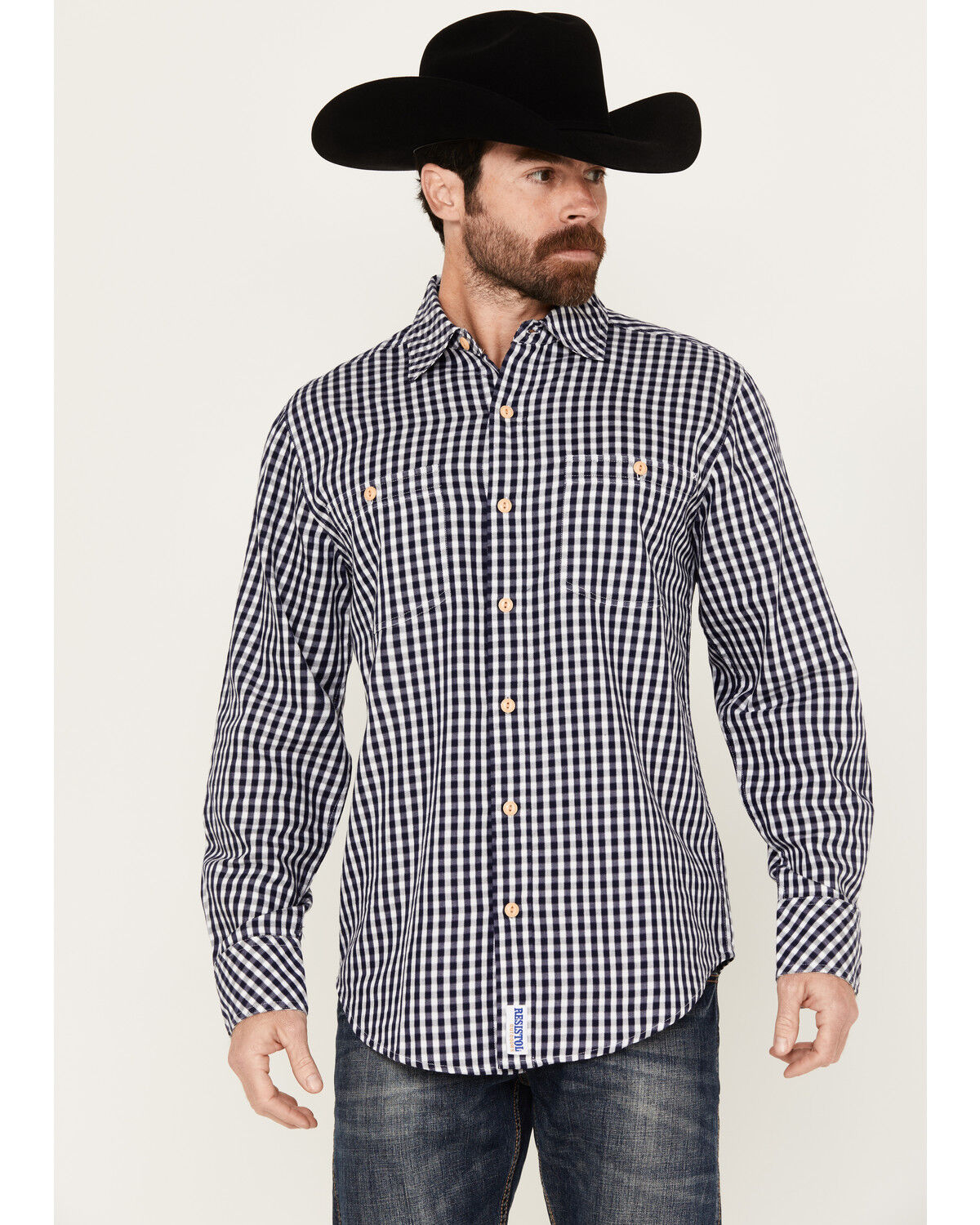 Image #1 - Resistol Men's Northway Checkered Print Long Sleeve Button-Down Western Shirt, , hi-res