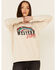 Image #1 - Ariat Women's Heather Oatmeal Western Vibes Graphic Long Sleeve Top, Oatmeal, hi-res