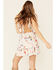 Image #4 - Miss Me Women's Floral Cutout Halter Mini Dress, Ivory, hi-res