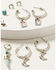 Image #3 - Shyanne Women's Moon & Cactus Turquoise Stone Earrings Set - 6-Piece, Silver, hi-res