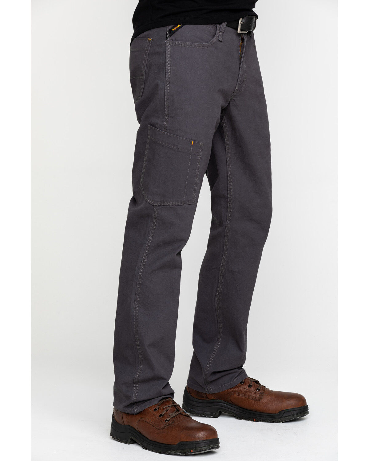 Image #3 - Ariat Men's Gray Rebar M4 Made Tough Durastretch Straight Leg Work Pants, Grey, hi-res
