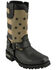 Image #1 - Milwaukee Leather Women's Stars & Stripes Harness Motorcycle Boots - Square Toe, Black, hi-res