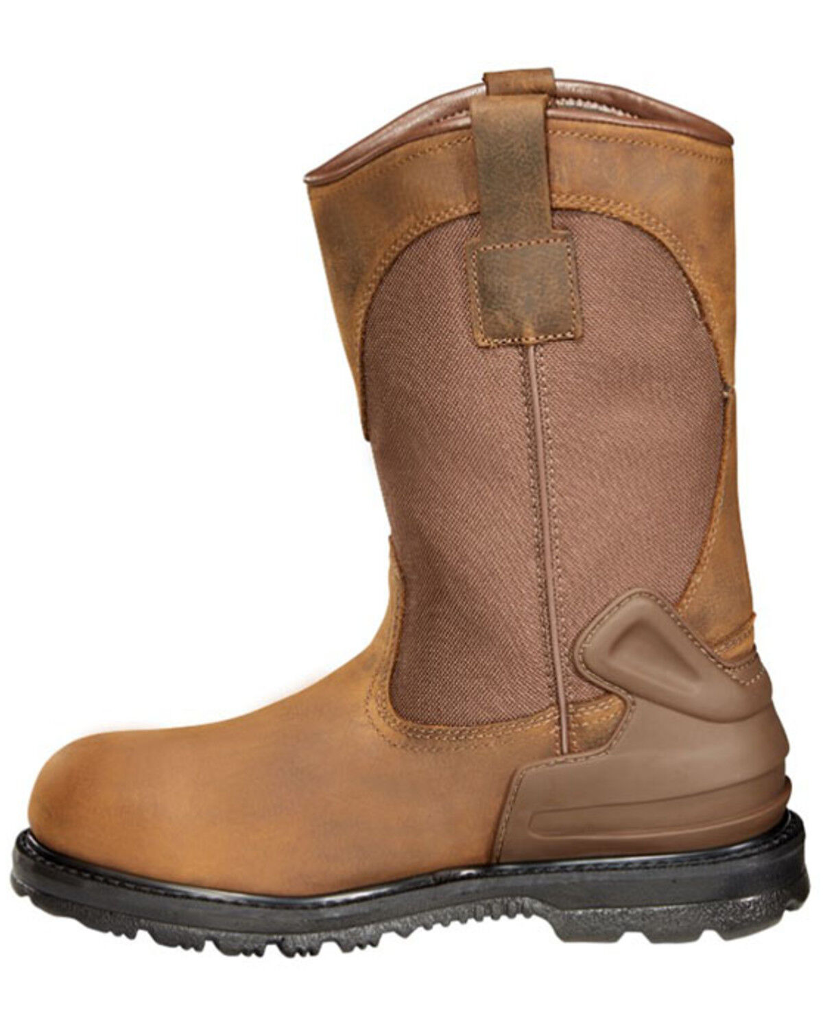 Image #3 - Carhartt Men's Waterproof Wellington Pull On Work Boots - Round Toe, Bison, hi-res