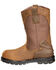 Image #3 - Carhartt Men's Waterproof Wellington Pull On Work Boots - Round Toe, Bison, hi-res