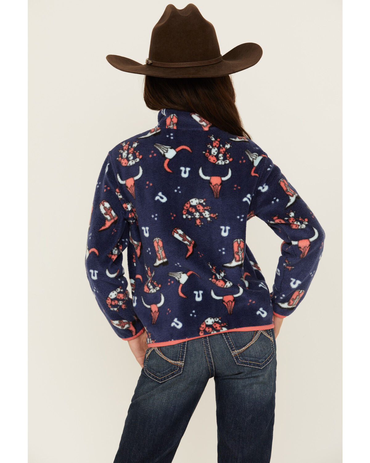 Image #4 - Cruel Girl Girls' Fleece Pullover, Navy, hi-res