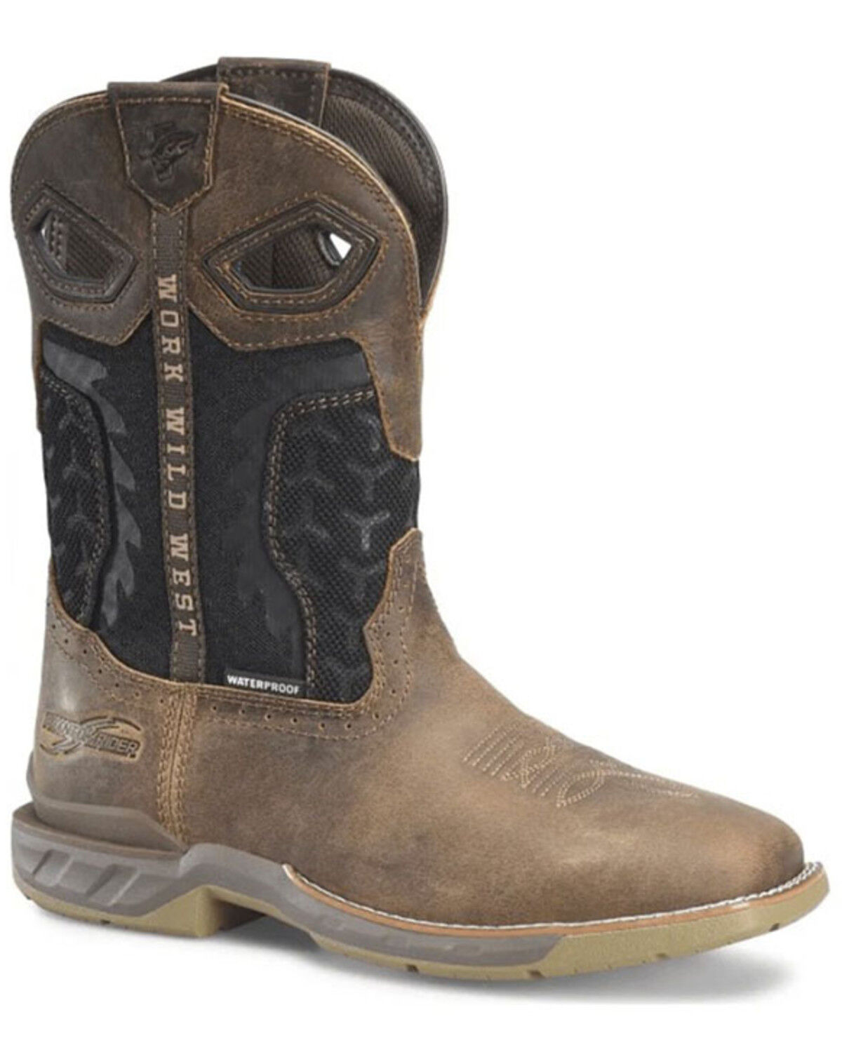 Image #1 - Phantom Rider Men's Zenon Performance Western Boots - Broad Square Toe, Brown, hi-res