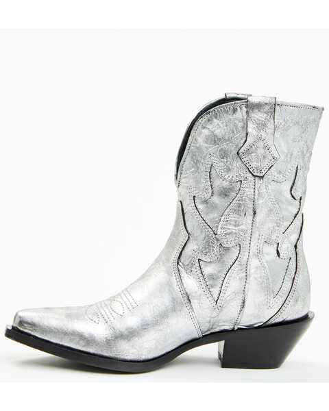 Image #3 - Free People Women's Way Out West Metallic Western Boots - Snip Toe , Silver, hi-res