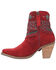 Image #3 - Dingo Women's Suede Bandida Western Booties - Medium Toe , Red, hi-res