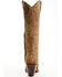 Image #5 - Corral Women's Stamped Floral Suede Tall Western Boots - Snip Toe, Sand, hi-res