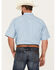 Resistol Men's Delray Plaid Print Long Sleeve Button Down Western Shirt, Aqua, hi-res