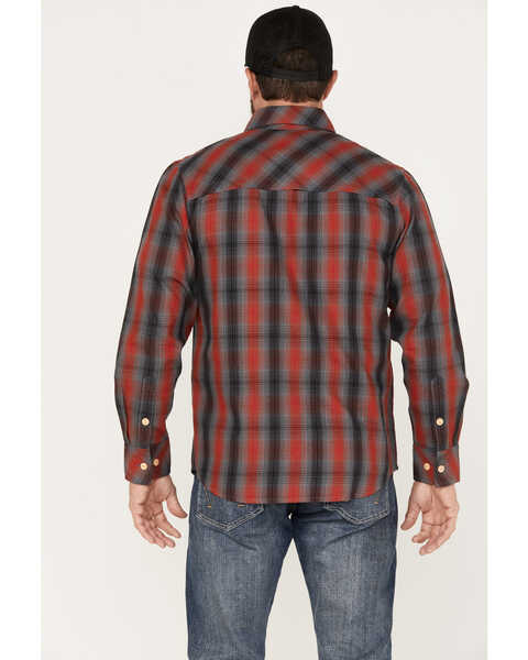 Image #4 - Resistol Men's Yuma Plaid Print Long Sleeve Button Down Western Shirt, Black/red, hi-res