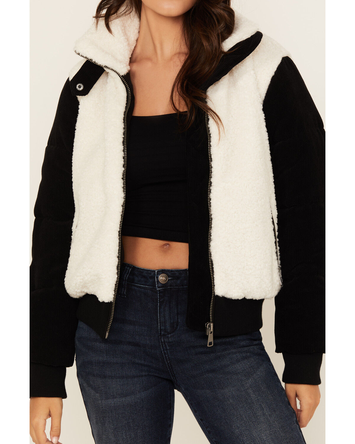 Image #3 - Stoosh Women's Sherpa Jacket, Black, hi-res