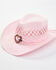 Image #1 - Shyanne Girls' Sweety Straw Western Hat, Pink, hi-res