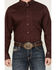 Image #3 - Wrangler X Cody Johnson Men's Paisley Print Long Sleeve Button-Down Western Shirt, Burgundy, hi-res