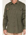 Image #3 - Hawx Men's FR Plaid Print Woven Long Sleeve Button-Down Work Shirt, Olive, hi-res
