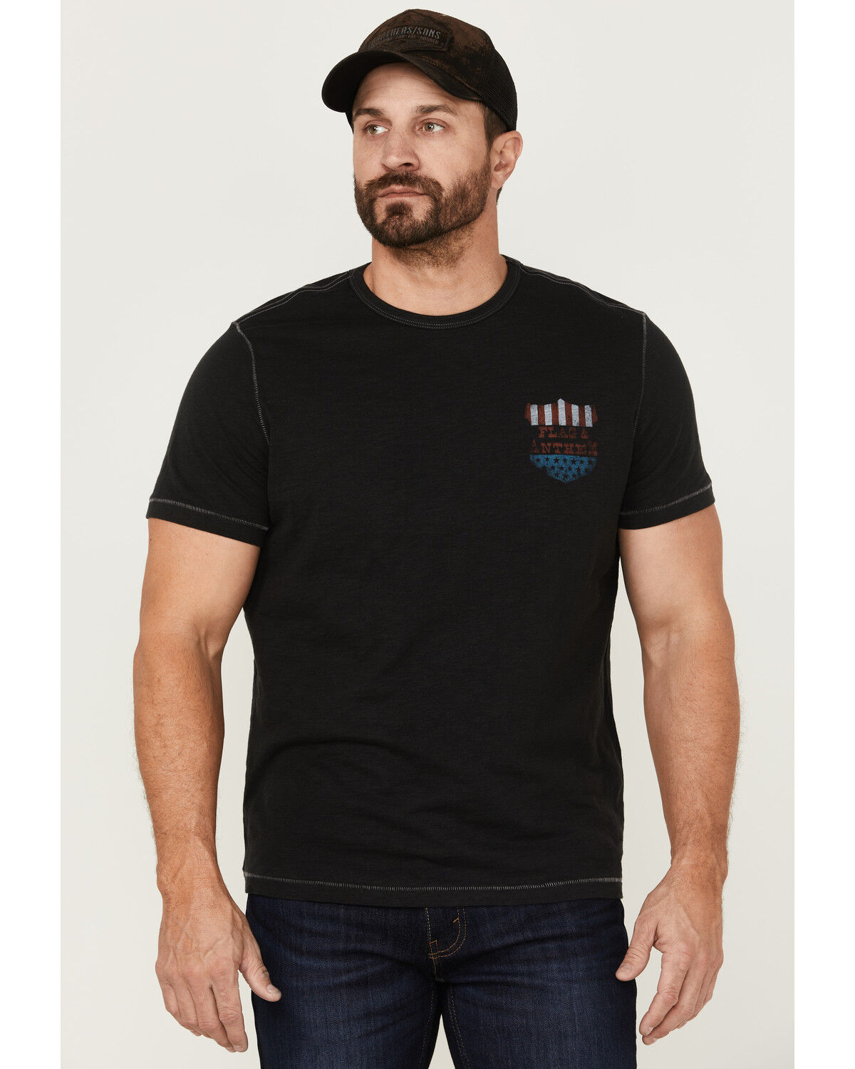 Image #1 - Flag & Anthem Men's Freedom Shield Graphic T-Shirt, Black, hi-res