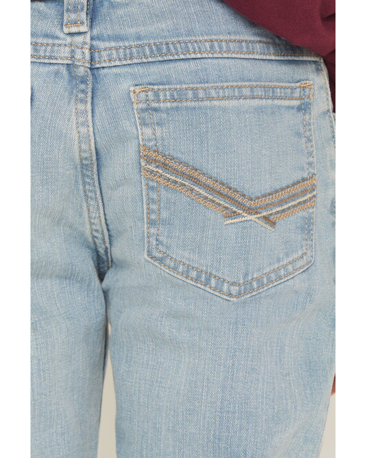 Image #4 - Wrangler 20X Boys' Light Wash Slim Bootcut Stretch Denim Jeans, Light Wash, hi-res