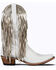 Image #2 - Lane Women's Fringe Star Western Boots - Snip Toe, White, hi-res
