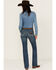 Image #1 - Wrangler Retro Women's Mae Medium Wash Mid Rise Stretch Bootcut Jeans , Medium Wash, hi-res